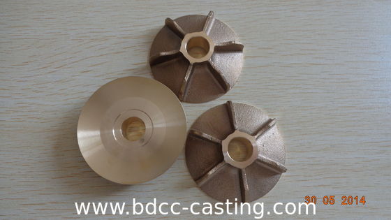 Personalizar piezas de fundición, piezas torneadas de mecanizado CNC de precisión, superficie chapada, Ruedas de aleación de cobre fundido