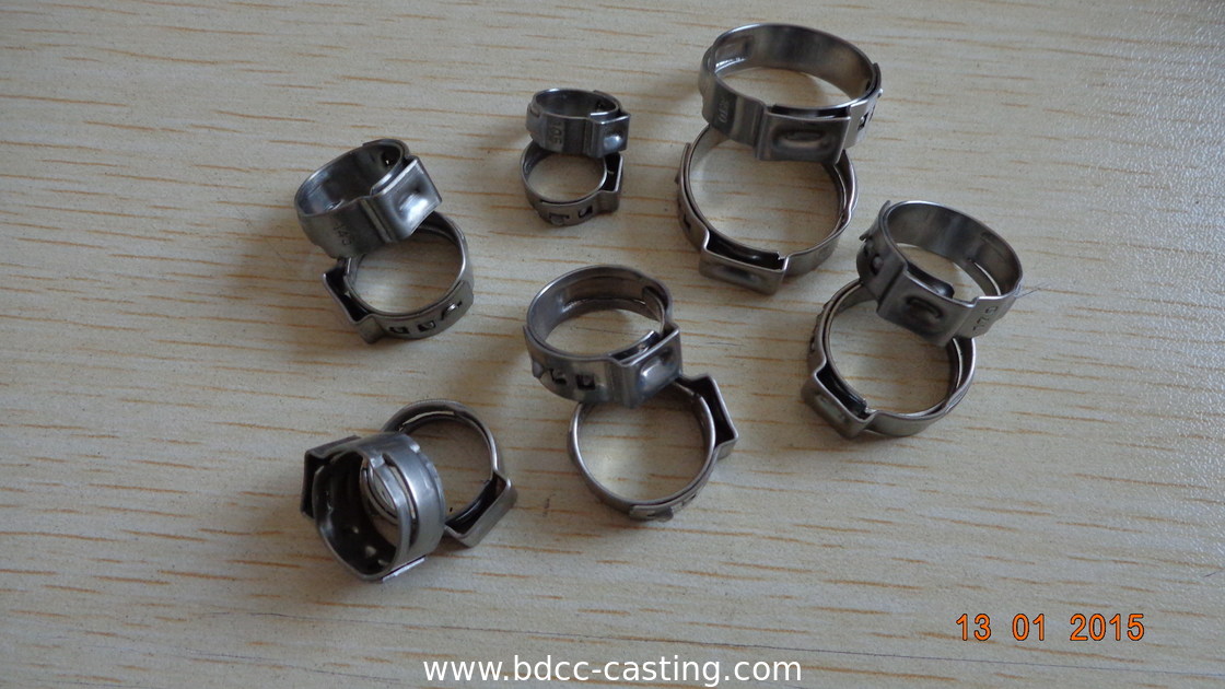 Abrazadera de tubo de acero inoxidable de una oreja, Abrazaderas de manguera de acero inoxidable personalizadas, fabricadas por un fabricante profesional de China